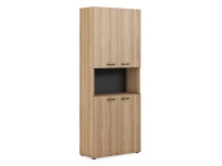Шкаф для документов 4 двери с нишей Evolution 800х2050 / Дуб Честерфилд EVL404