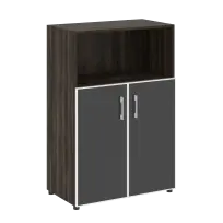 Шкаф LT.ST-2.2 R black Yalta / Дуб Мали – Стекло Black 800×450×1195