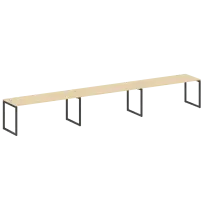 Metal System Quattro Р. ст. на 3 раб. места на О-образном м/к 40БО.СМ-3.5 Акация/Антрацит металл 5400*720*750