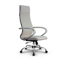 Кресло для руководителя Метта L 1m 42/K_17833_Кожа перфорированная NewLeather – Черный