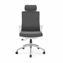 Кресло для руководителя ТЕСЛА / Тесла серый TESLA White Grey