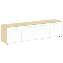Тумба модульная LT.TS-4.6 white Yalta / Дуб Мали – Стекло White 2188×450×580