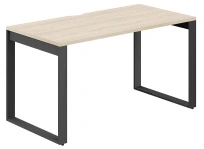 Стол офисный с вырезом Allegro / 1200×600×750 / Профиль О-образный: 70×20 Антрацит / Столешница: Акация равелло / AG.101.AR.V.72.AN