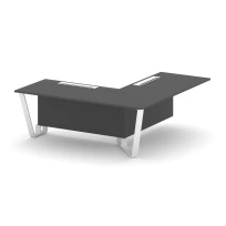 Проходной угловой модуль правый Steel Meet KD-PR.B.SPPOU-20(R) / Тиквуд Светлый – Металл Белый / 2000×2000×750