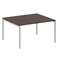 Metal System Quattro Перег. стол (1 столешница) на П-образном м/к 40БП.ПРГ-1.3 Акация/Антрацит металл 1400*1235*750