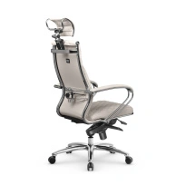 Кресло для руководителя Метта L 2c 44C/K_17838_Кожа перфорированная NewLeather - Черный_Кожа перфорированная NewLeather - Черный
