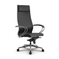 Кресло для руководителя Метта L 1m 42/K_17839_Кожа перфорированная NewLeather – Черный