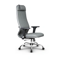 Кресло для руководителя Метта L 1m 40M/2D_17833_Кожа перфорированная NewLeather – Черный
