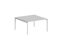 Стол-бенч двойной Sigma / 1200×1638×750 / Металл: 40×40 Белый; Столешница: Дуб темный / SG.247.OD.44.WH