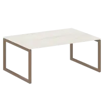 Metal System Quattro Перег. стол (1 столешница) на О-образном м/к 50БО.ПРГ-1.5 Акация/Антрацит металл 1800*1235*750