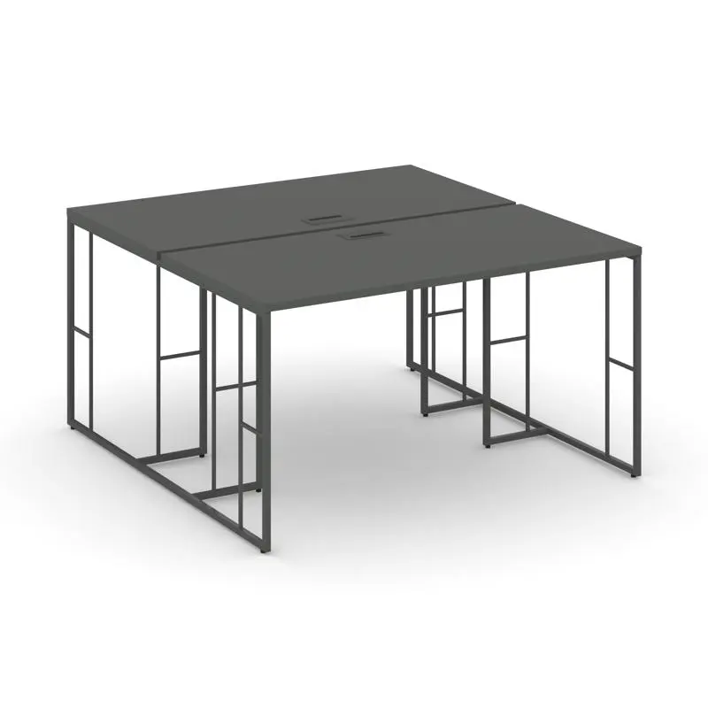 Стол-бенч на металлокаркасе Rift RF.DRS-013 Антрацит/Металл Антрацит 1380×1432×750