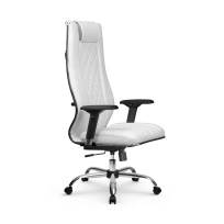 Кресло для руководителя Метта L 1m 50M/4D_17833_Кожа перфорированная NewLeather - Черный_Кожа перфорированная NewLeather - Черный