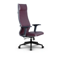 Кресло для руководителя Метта L 1m 42/4D_17832_Кожа перфорированная NewLeather – Темно-коричневый