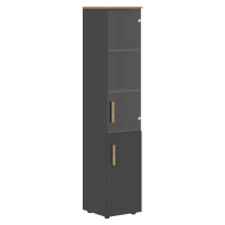 Шкаф колонка комбинированая (R) с топом FHC 40.2(R) Черный графит/Черный графит 404×429×1983 FORTA