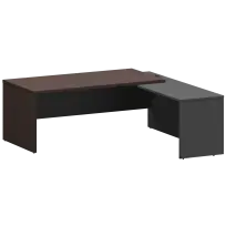 Стол руководителя правый Кортез KZP-20R Дуб венге/Белый