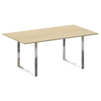 Metal System Direct Стол переговорный на О-обр. м/к БО.ПРГ-180 Акация/Нерж. сталь 1800*1000*750