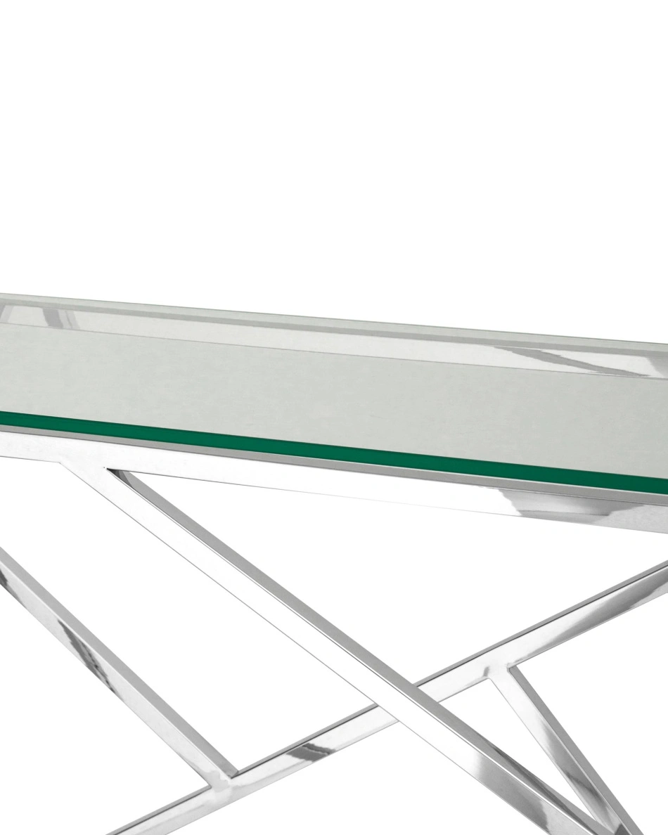 Консоль АРТ ДЕКО 115×30 серебро