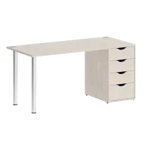 Home Office Стол офисный VR.SP-3-158.4 Серый/Хром опоры 1580×720×750
