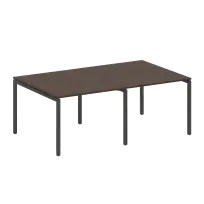 Metal System Quattro Перег. стол (2 столешницы) на П-образном м/к 40БП.ПРГ-2.1 Акация/Антрацит металл 2000*1235*750