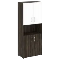 Шкаф LT.ST-1.4 R white Yalta / Дуб Мали – Стекло White 800×450×1987