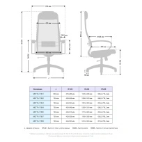 Кресло для руководителя МЕТТА Комплект 18 (Черный ), Основание МЕТТА 17834