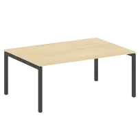 Metal System Quattro Перег. стол (1 столешница) на П-образном м/к 50БП.ПРГ-1.5 Акация/Антрацит металл 1800*1235*750