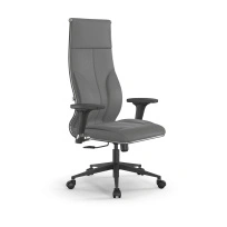 Кресло для руководителя Метта L 1m 46/2D_17832_Кожа перфорированная NewLeather - Темно-коричневый_Кожа перфорированная NewLeather - Темно-коричневый