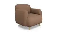 Кресло Wave Euroforma / Экокожа Nappa / Опоры Металл / Коричневый / 900×870×740