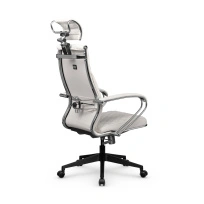 Кресло для руководителя Метта L 2c 44C/K_17832_Кожа перфорированная NewLeather - Черный_Кожа перфорированная NewLeather - Черный