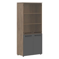Шкаф для документов комбинированный Morris Trend MHC 85.2 Сосна Нордик/Антрацит 854×423×1956
