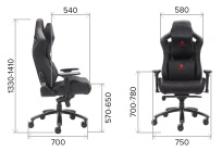 Кресло игровое Everprof Puma Ткань Черный