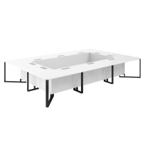 Стол для переговоров Spider 4200х2800х750 / Столешница: Антрацит, Подстолье: Антрацит, Металлокаркас: Антрацит, Лючок: Серый / SP.0108.AN.AN.AN