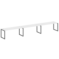 Metal System Quattro Р. ст. на 3 раб. места на О-образном м/к 40БО.СМ-3.5 Акация/Антрацит металл 5400*720*750
