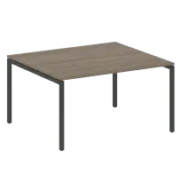 Metal System Quattro Перег. стол (1 столешница) на П-образном м/к 40БП.ПРГ-1.3 Акация/Антрацит металл 1400*1235*750