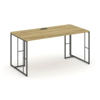 Стол для руководителя Rift Direct RF.SR-024 Дуб Табак / Металл Черный 1580×800×750