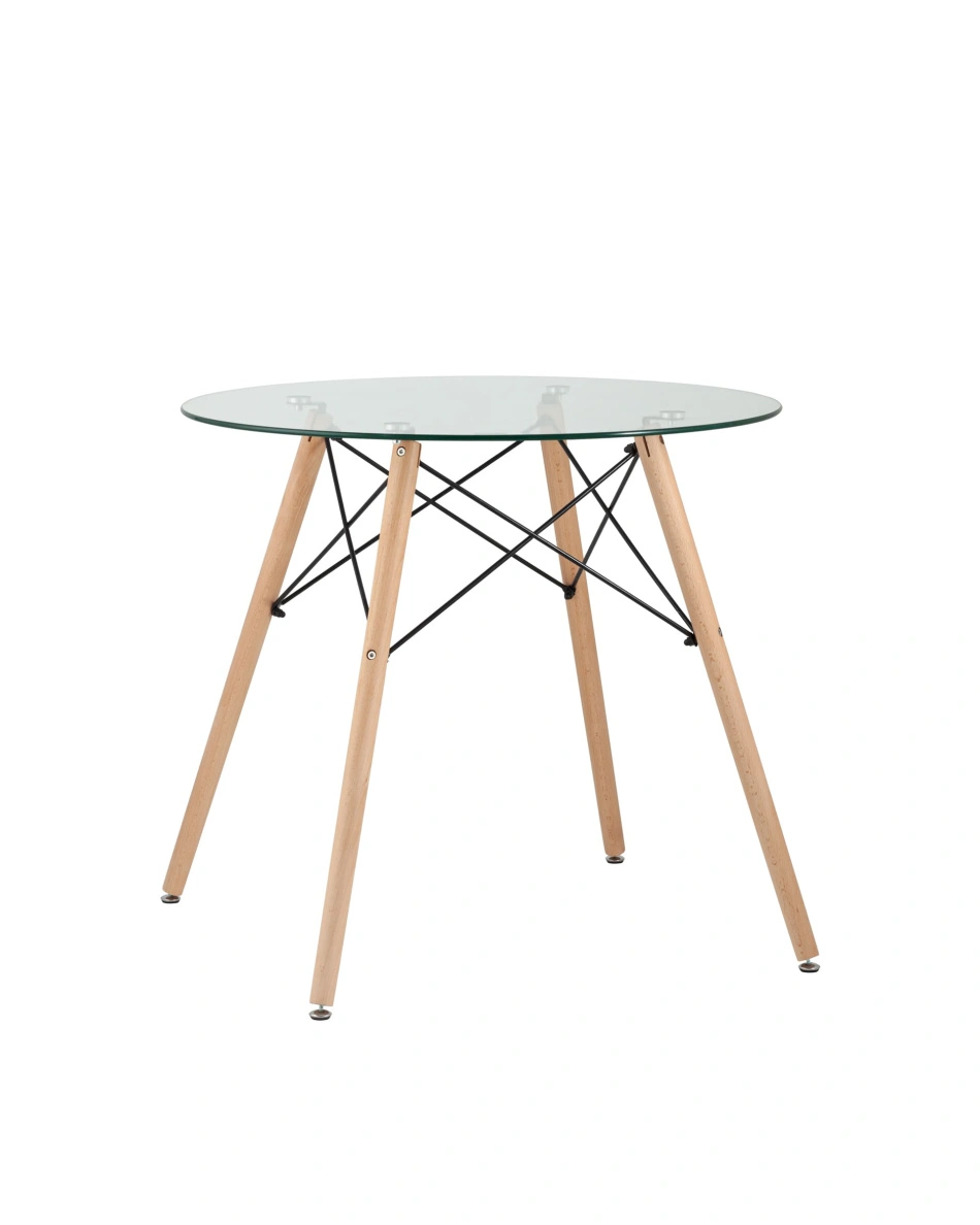 Стол Eames DSW D80 стеклянный