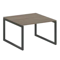 Metal System Quattro Перег. стол (1 столешница) на О-образном м/к 50БО.ПРГ-1.2 Акация/Антрацит металл 1200*1235*750