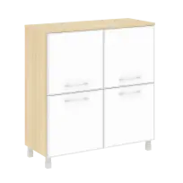 Шкаф квадратный LT.SD-1.2 R white Yalta / Дуб Мали – Стекло White 1098×452×1168