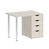 Home Office Стол офисный VR.SP-3-98.4 Серый/Хром опоры 980×720×750