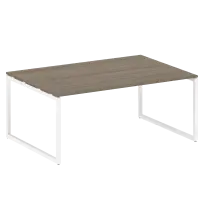Metal System Quattro Перег. стол (1 столешница) на О-образном м/к 40БО.ПРГ-1.5 Акация/Антрацит металл 1800*1235*750
