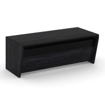 Стол руководителя прямой без тумбы Corner (Корнер) COR.SR-20 Каштан Тоскана/Черный 2000×900×750