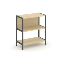 Односекционный стеллаж двухярусный Shelf System SN.STM-211 Тиквуд Светлый/Металл Антрацит 810×400×879