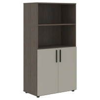 Шкаф для документов средний широкий VMCS 80.5 Яшма черный/Кобра 800×430×1517 VELION