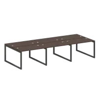 Metal System Quattro Р. ст. на 6 раб. места на О-образном м/к 50БО.СМ-6.2 Акация/Антрацит металл 3600*1475*750