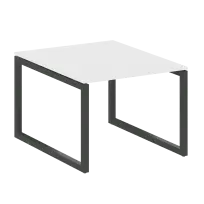 Metal System Quattro Перег. стол (1 столешница) на О-образном м/к 50БО.ПРГ-1.1 Акация/Антрацит металл 1000*1235*750