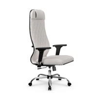 Кресло для руководителя Метта L 1m 40M/2D_17833_Кожа перфорированная NewLeather – Черный