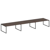Metal System Quattro Перег. стол (3 столешницы) на О-оразном м/к 40БО.ПРГ-3.5 Акация/Антрацит металл 5400*1235*750