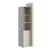 Шкаф-стеллаж с подсветкой Solid B SOB39150123 Дуб Шамони Светлый