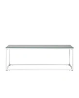 Журнальный стол 120×60 ТАУН серебро
