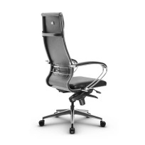 Кресло для руководителя Метта L 1m 42/K_17839_Кожа перфорированная NewLeather – Черный